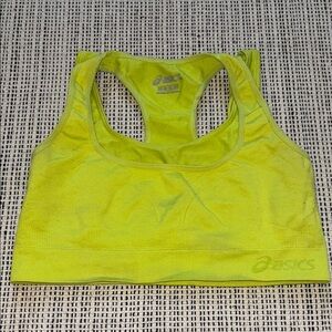 Asics Women's Yellow Layered Sports Bra SZ Medium